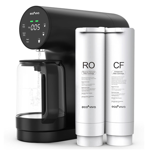 Ecoviva Countertop Reverse Osmosis Water Filtration System Portable RO